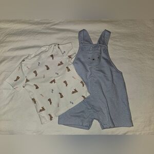 Carter's Boys Easter Set With Shorts Overalls